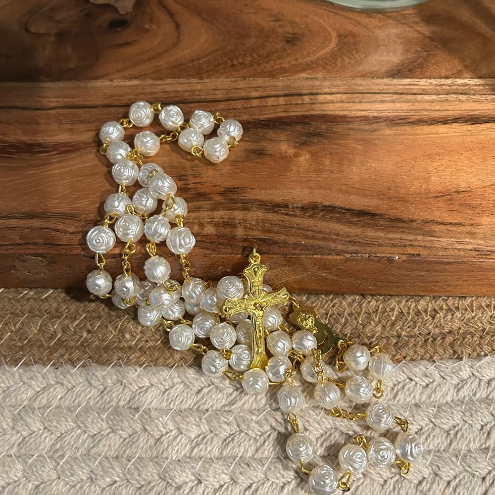 COPY - Rose bead rosary
